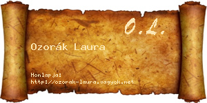 Ozorák Laura névjegykártya
